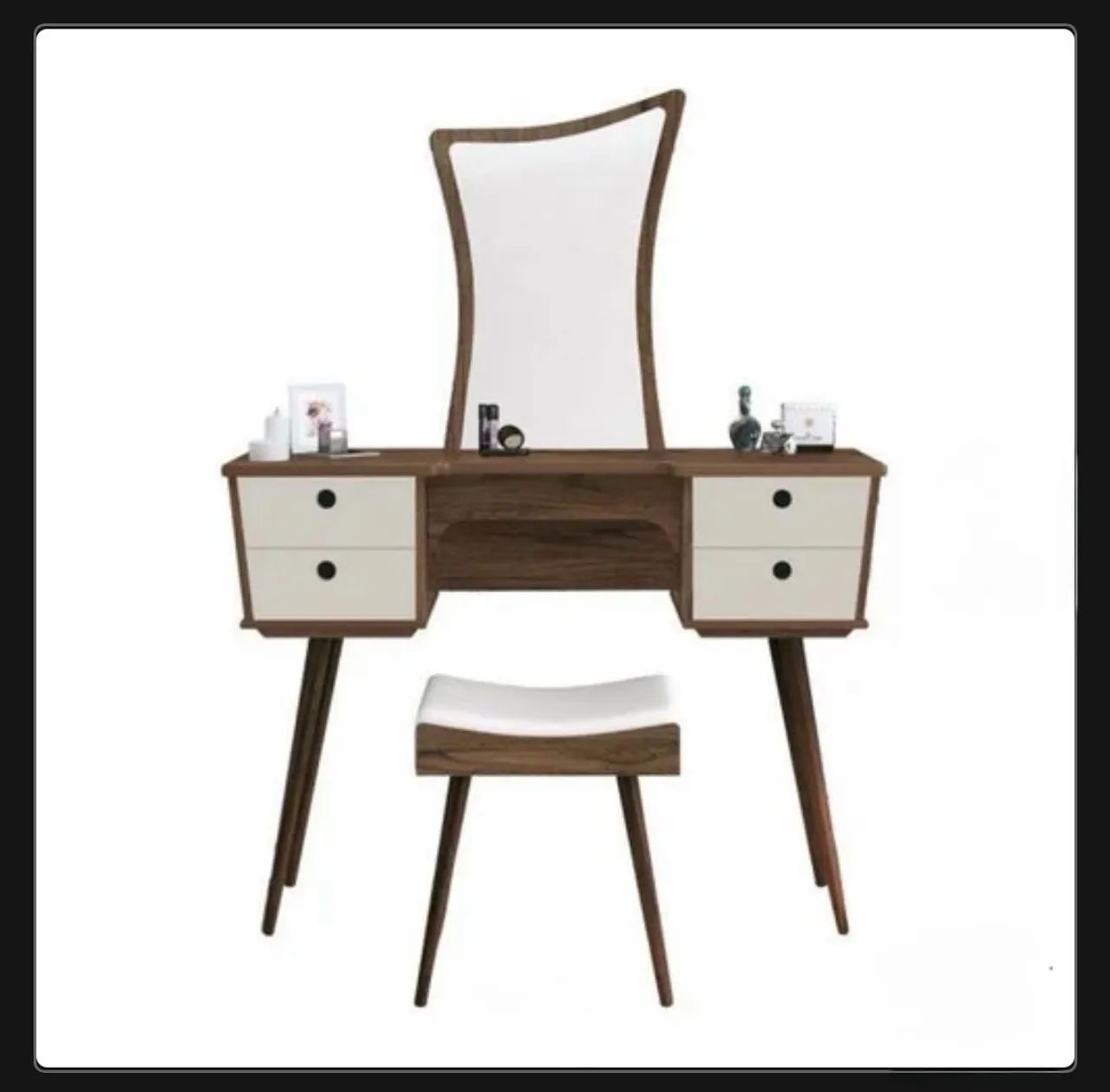 Penteadeira Off White com Banqueta