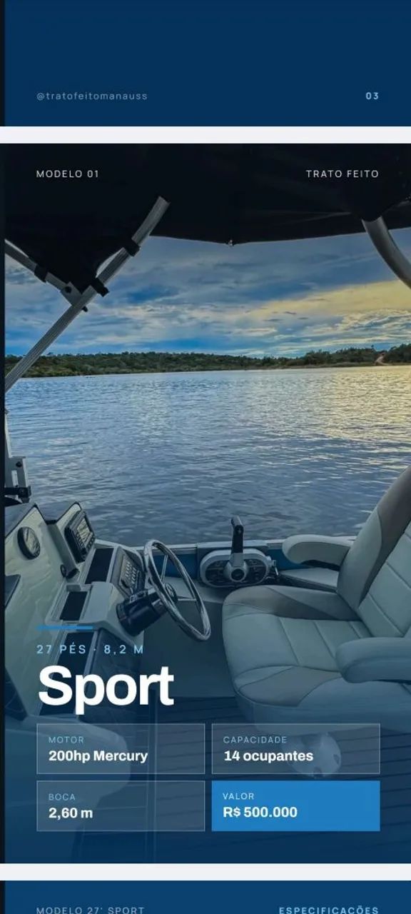 lancha pontoon 28 pes - Foto 5