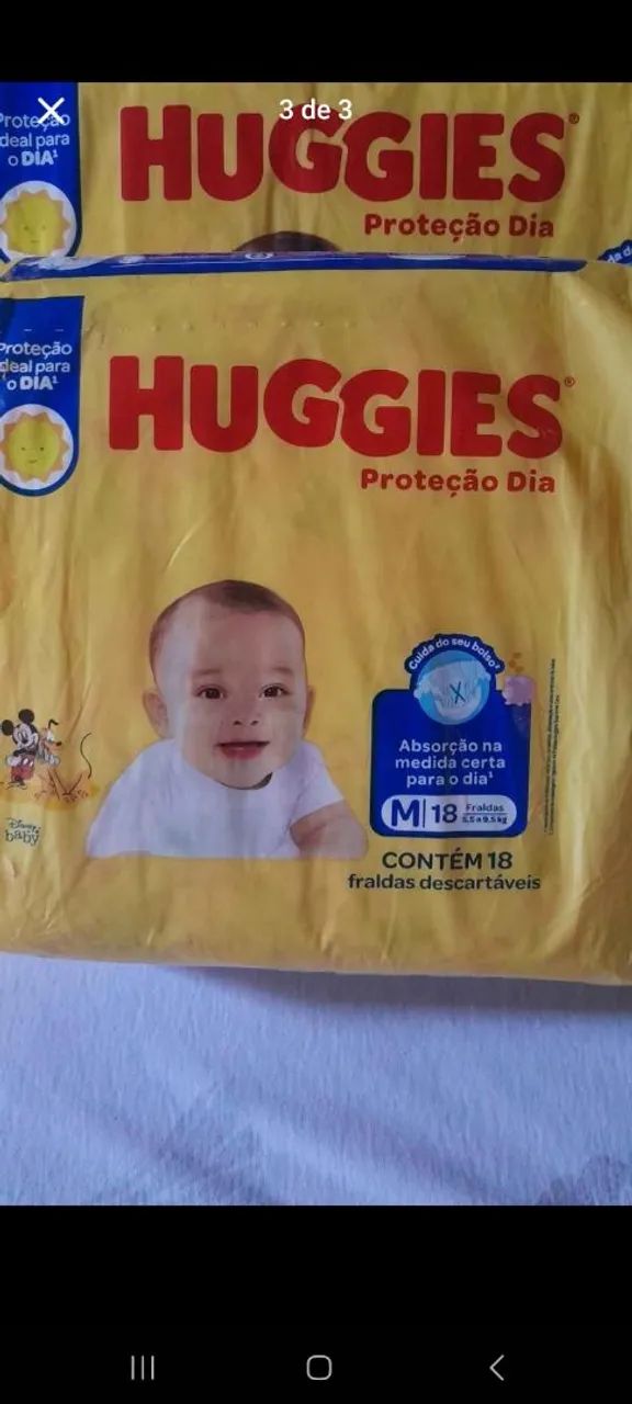 Vendo 3 pacotes de fraldas da Huggies - Foto 3