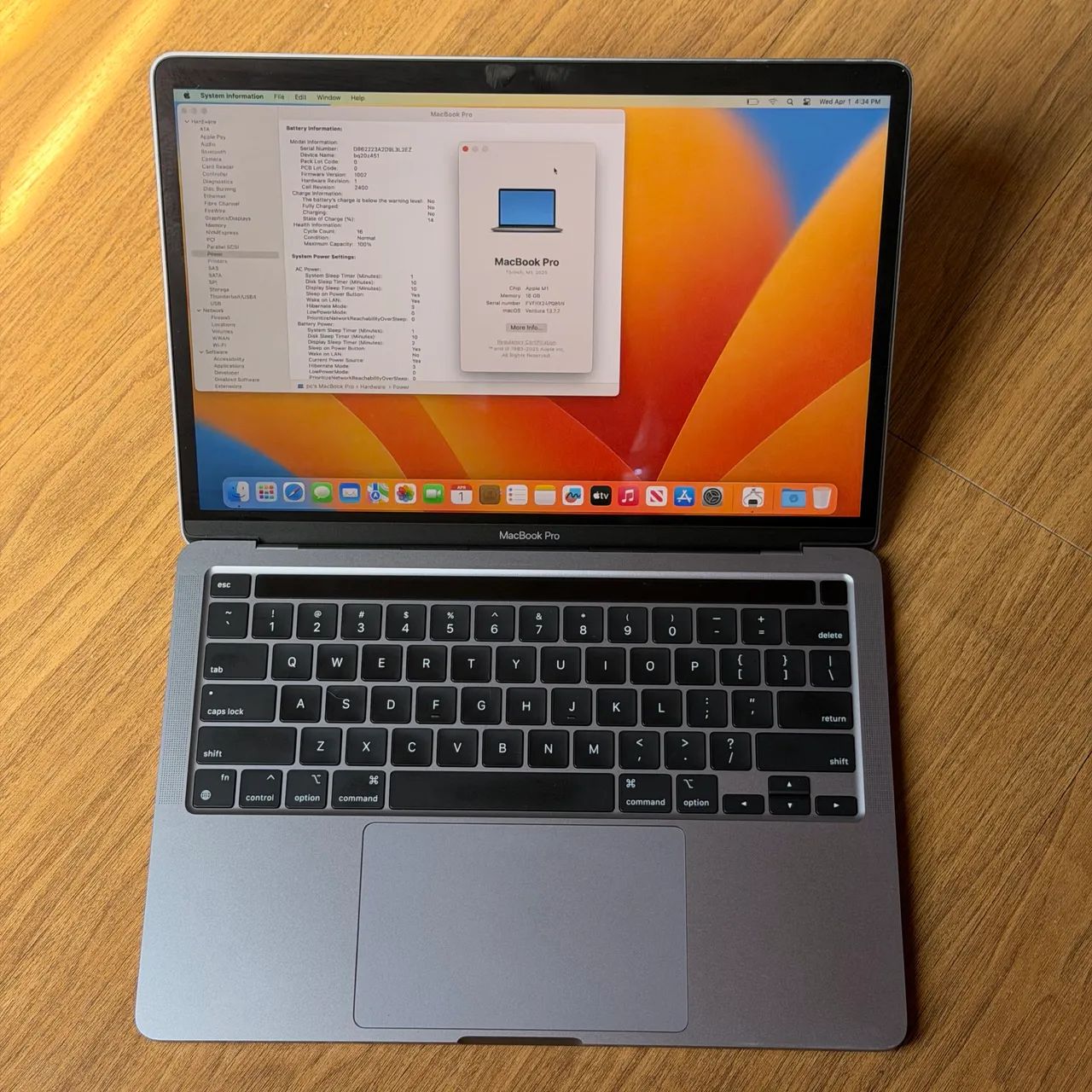 MacBookPro M1 16GB 256GB バッテリー100%A2338 MacBook Pro 13 M1 16GB RAM 256GB SSD A2338 - USADO - Notebooks
