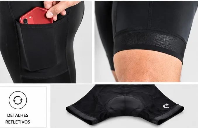 Bermuda de Ciclismo com Forro - Foto 2