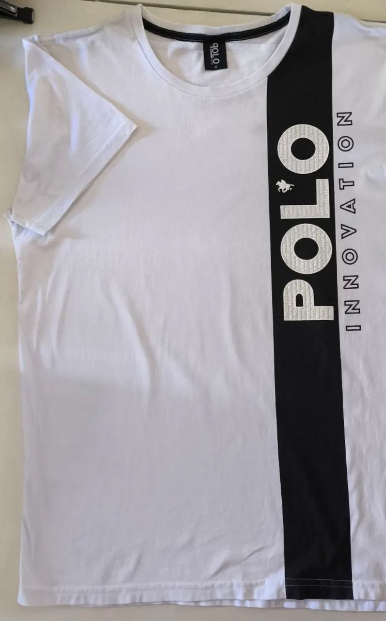 Camiseta branca marca Polo - Foto 3
