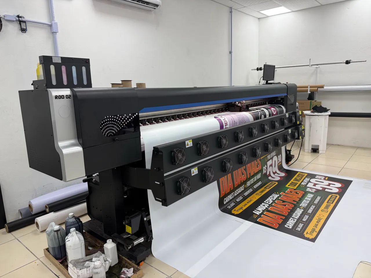 Vendo Plotter de Impressão 3,20 com quatro cabeças i3200 - Foto 2