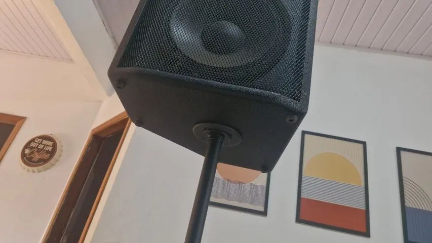 Caixa de Som Datrel 250W Ativa e Passiva de 12" + suporte + cabo - Foto 3