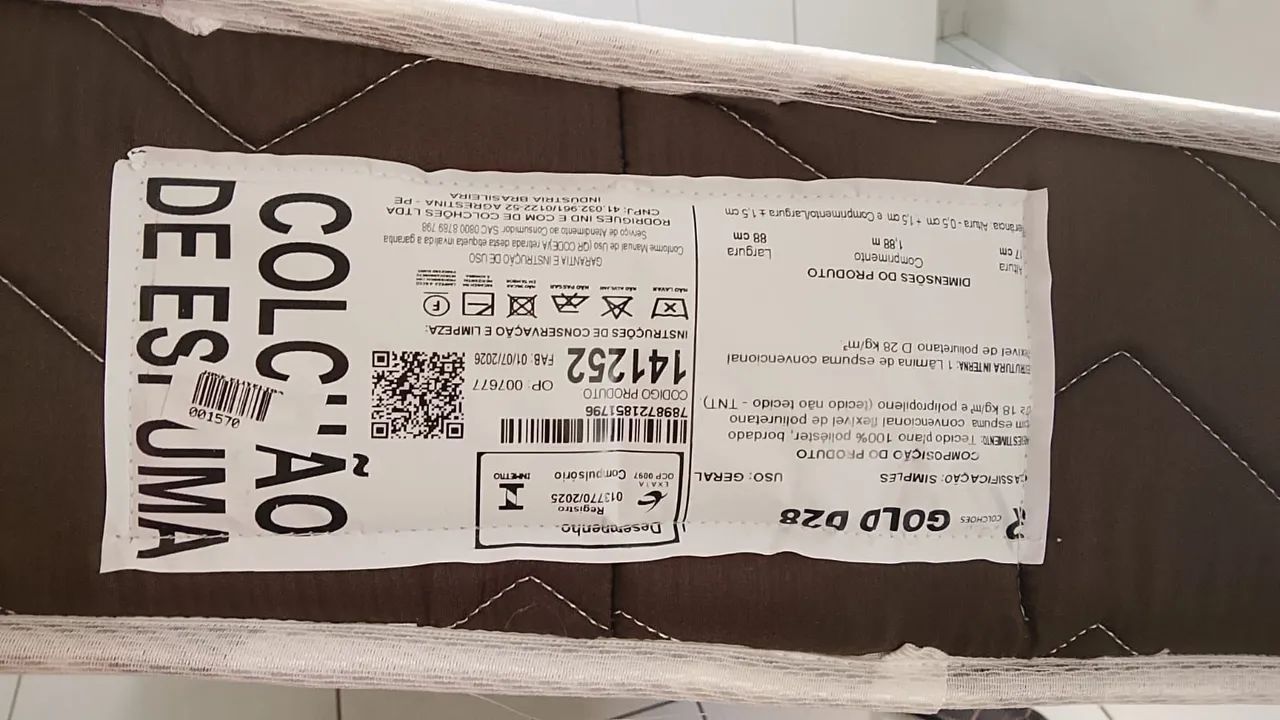 Colchão Novo Espuma D 28 - Foto 3