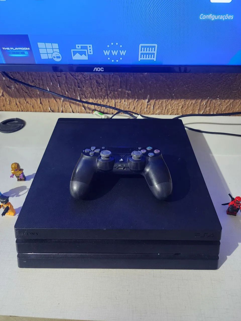 PS4 PRÓ + CONTROLE ORIGINAL  - Foto 3