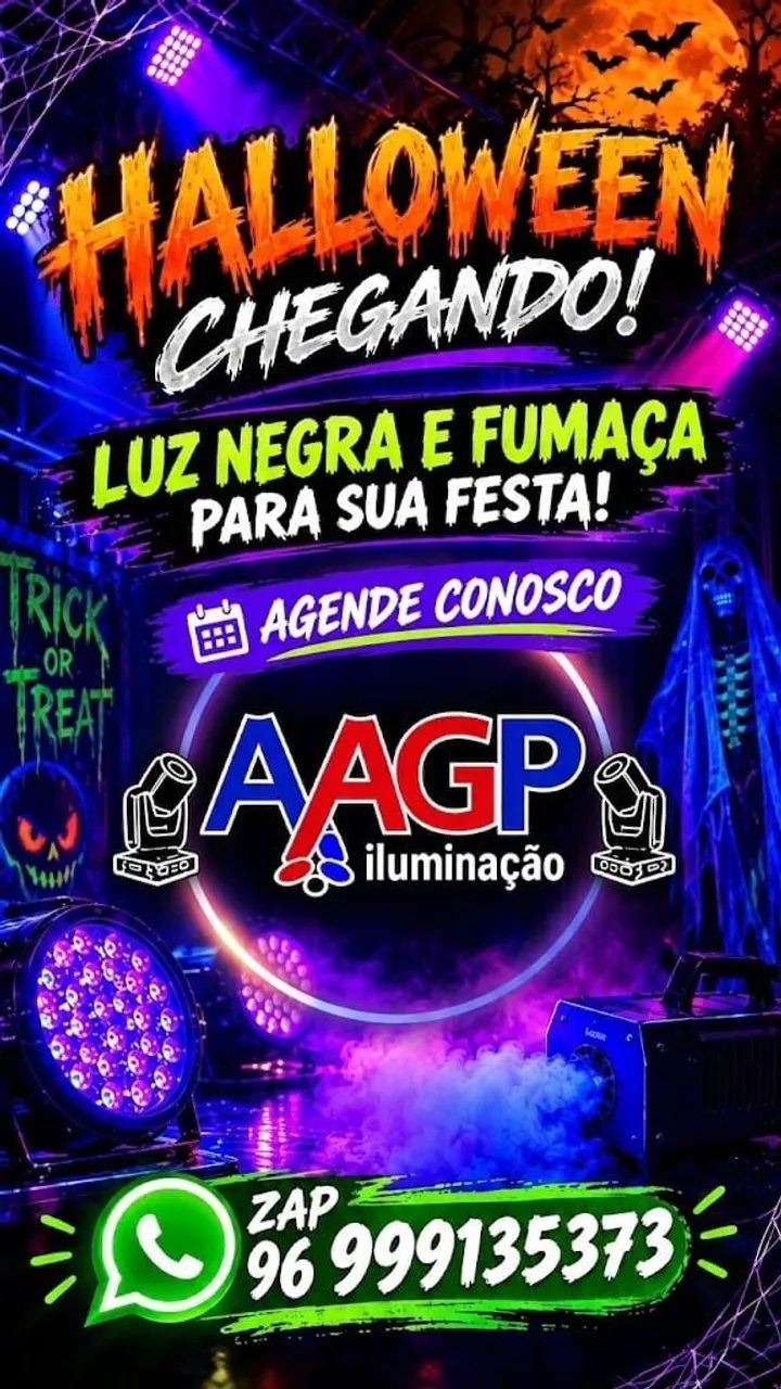 Luz negra e fumaça 