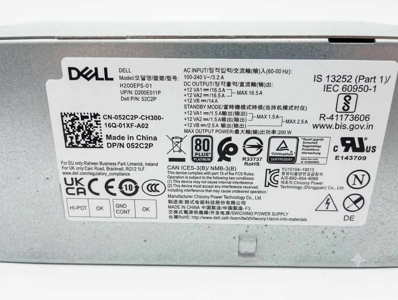 Fonte PC Dell 80 Plus 200W - Seminova  - Foto 2