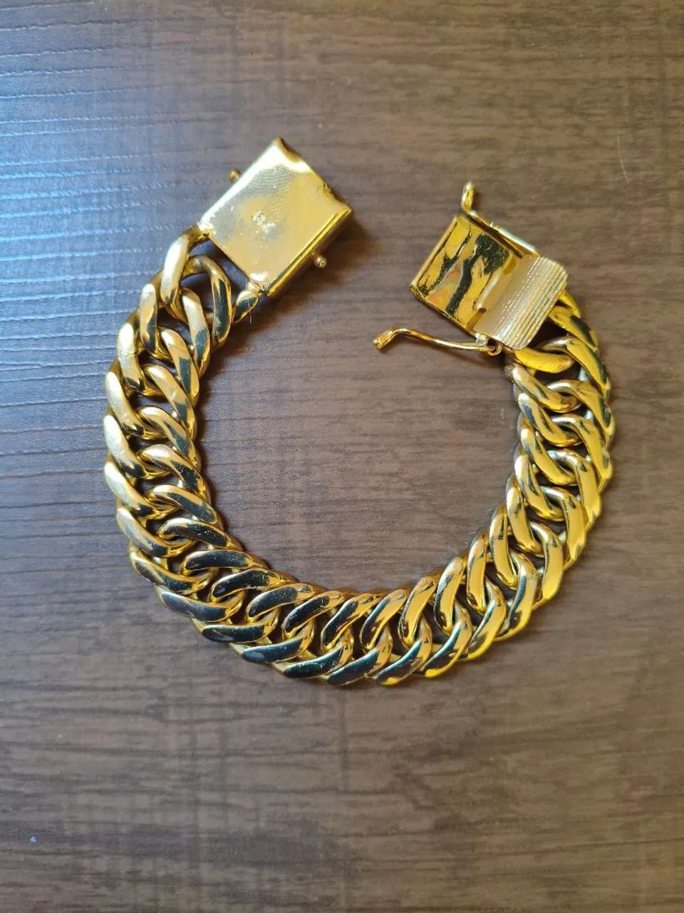 Pulseira Dourada Grossa - Foto 3