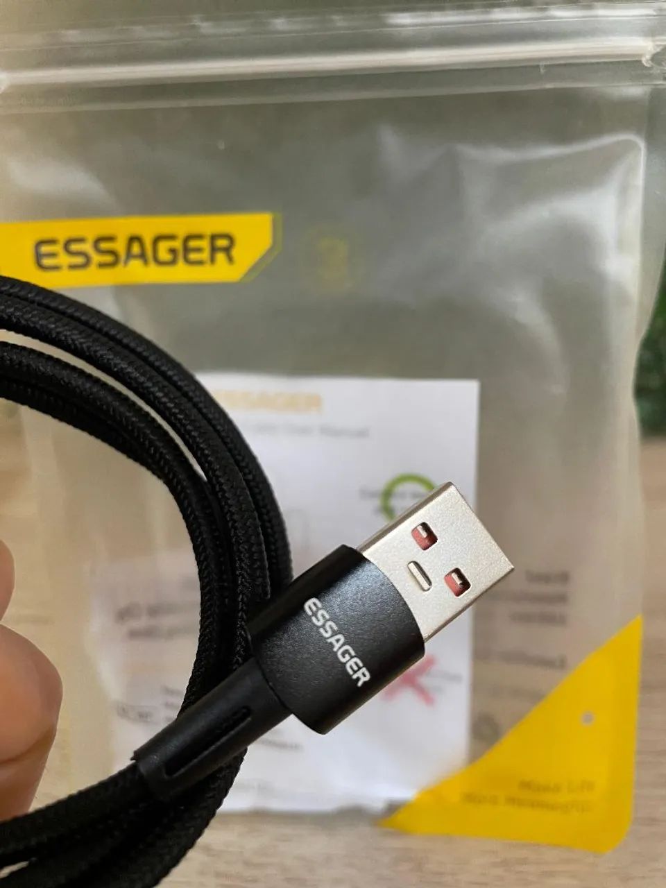 Cabo ESSAGER 90 Graus USB para C 100W 6A - Foto 3