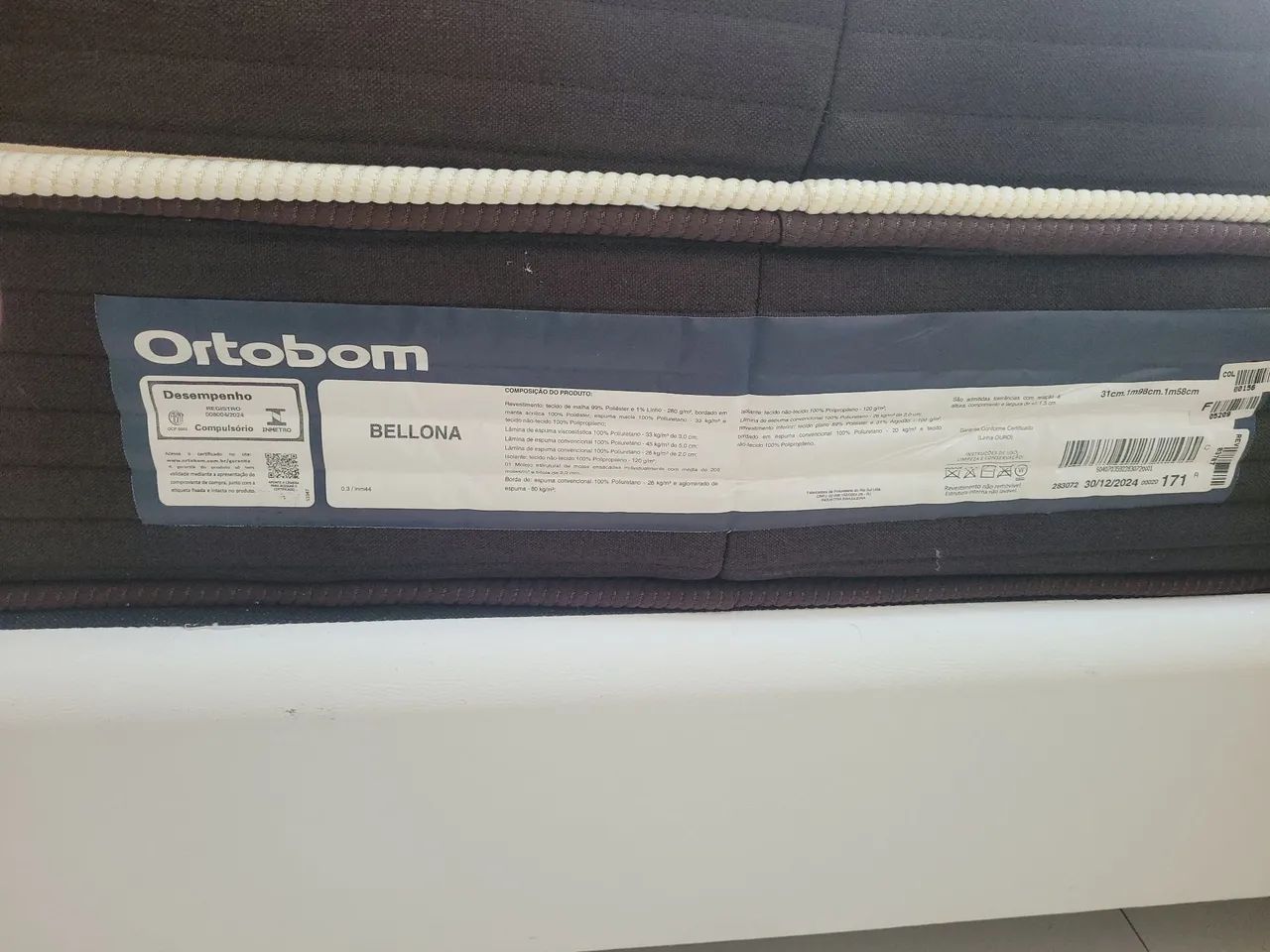Cama Queen bipartida e colchão queen ortobom Bellona - Foto 3