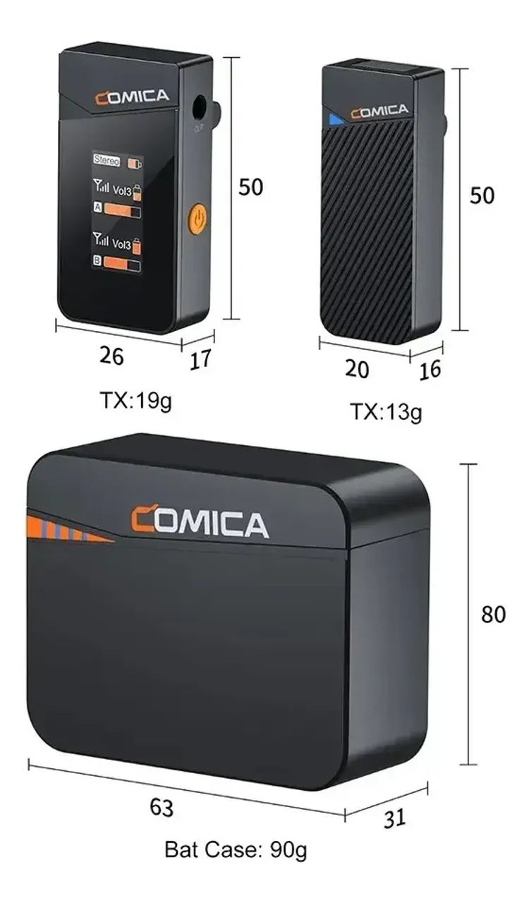 Comica Vimo C3 Microfone Lapela Sem fio Profissional Dual-channel - Foto 5