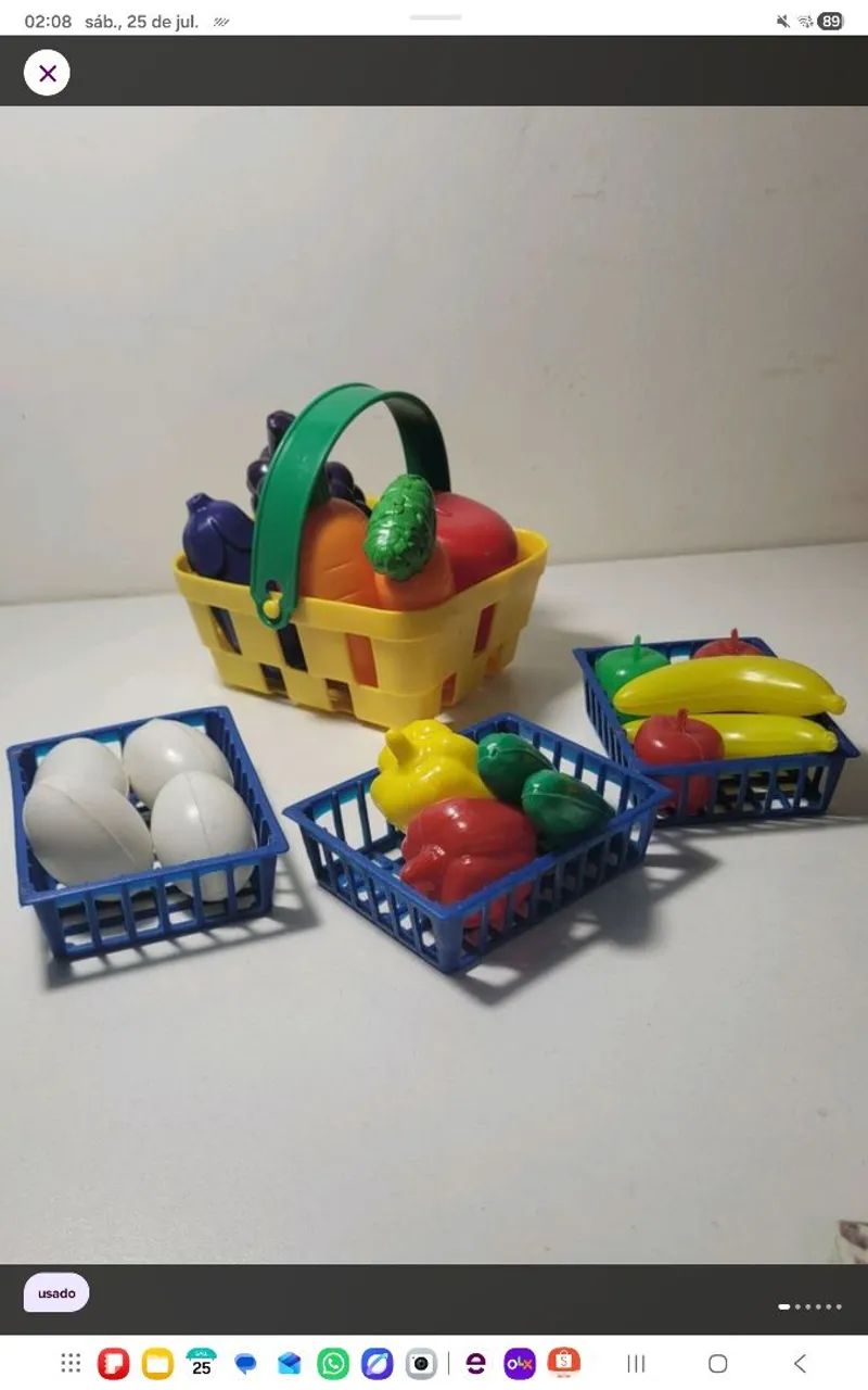 Kit hortifruti de brinquedo 