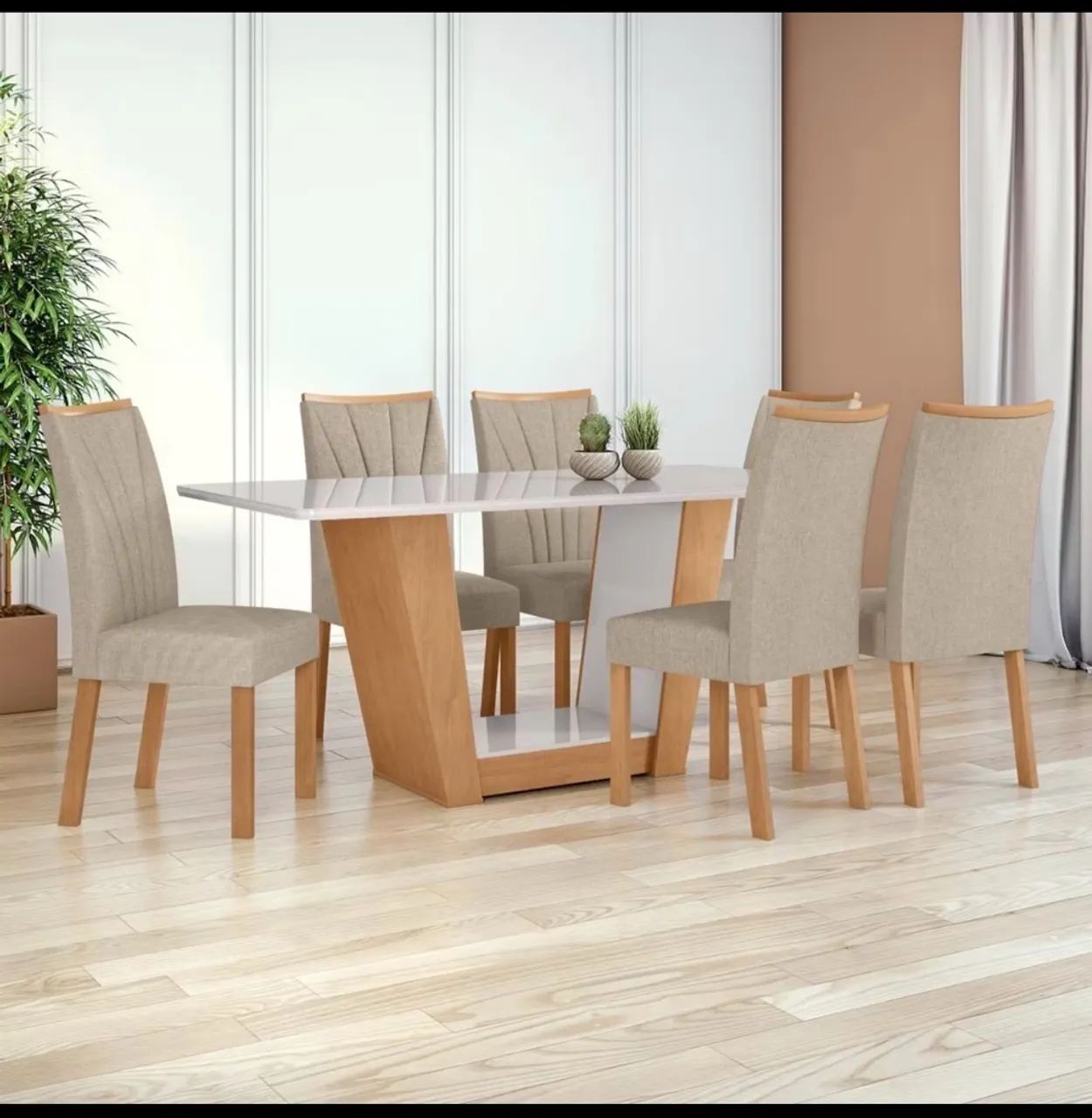 Mesa de jantar 6 lugares 