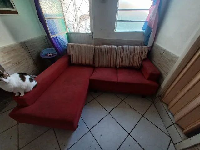 Sofa em L vermelho - Foto 4