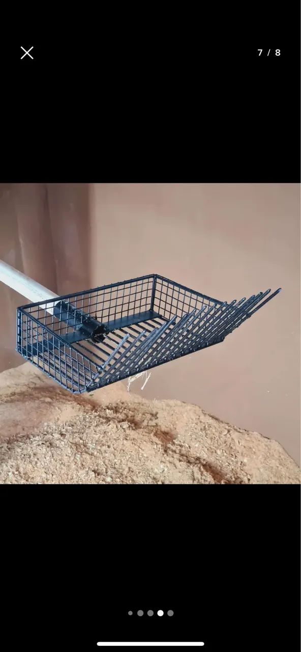 Garfo De Aço Para Limpeza De Baias - Profissional (com Cabo)