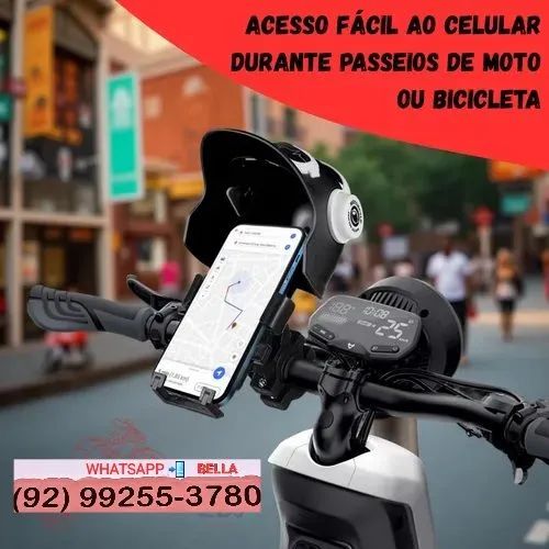 SUPORTE PARA SMARTPHONE CAPACETE PRA PROTEÇÃO CHUVA/SOL - Foto 4