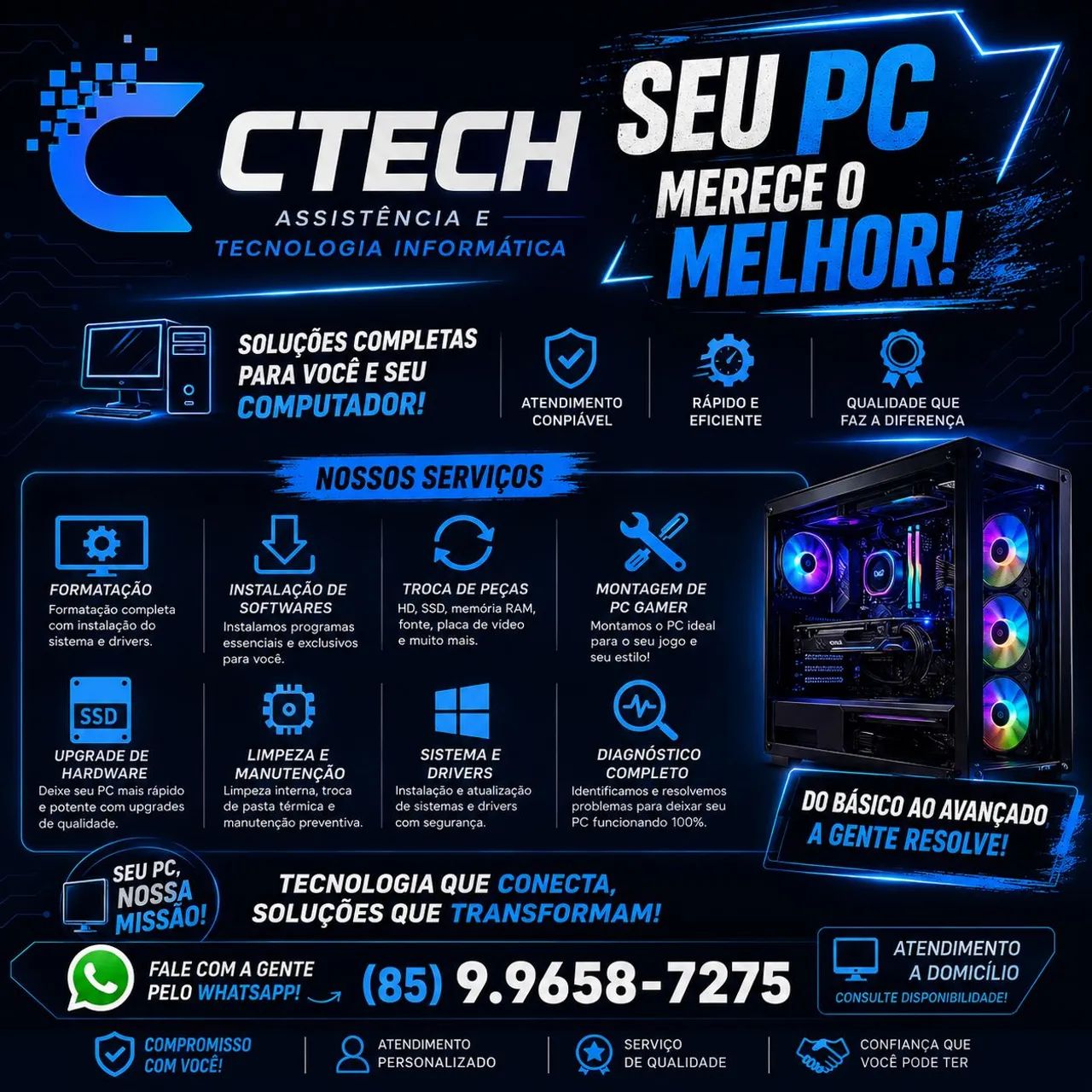 Técnico em informática / Crio seu Site