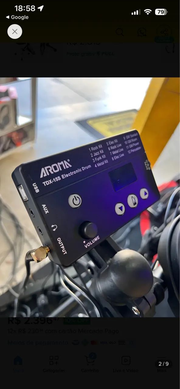 Bateria eletrônica Aroma Tdx-15 - Foto 5