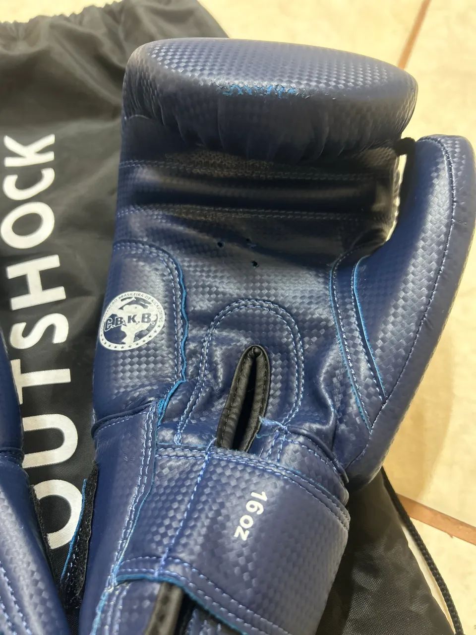 Par de Luva de Boxe e Muay Thai MKS Combat New Prospect Blue - Foto 5