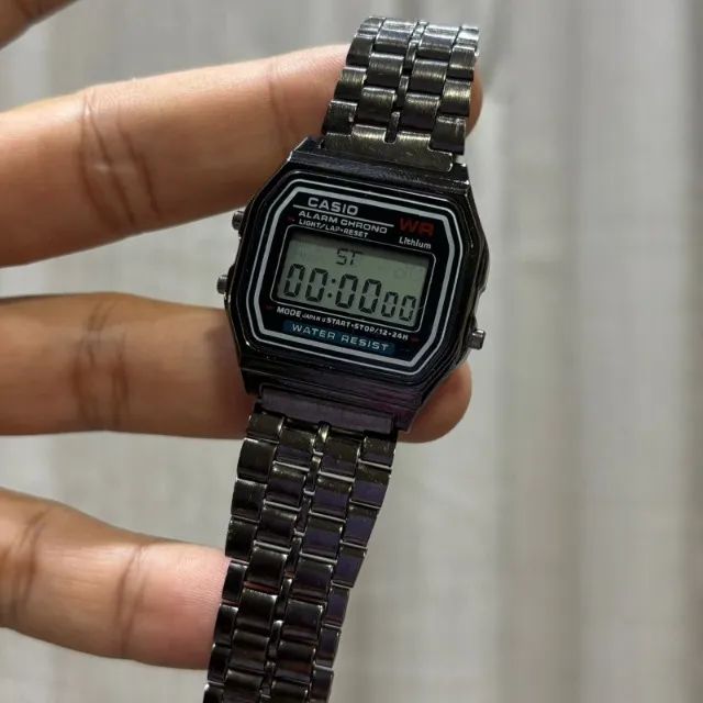 RELOGIO CASIO PRETO AÇO - FAÇO ENTREGA