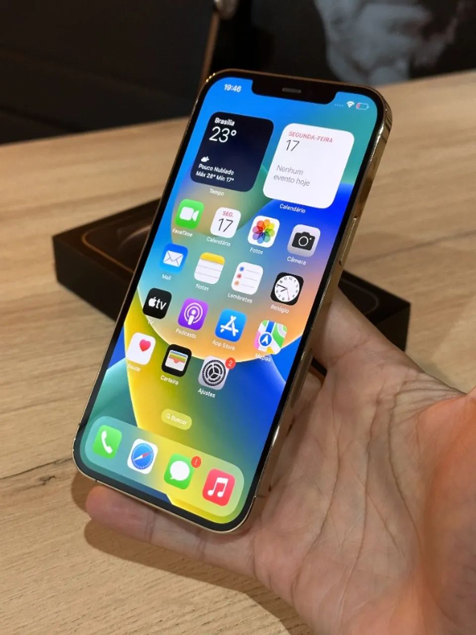 iPhone 12 Pro Max 512GB Gold - Saúde da bateria 100%! Com garantia