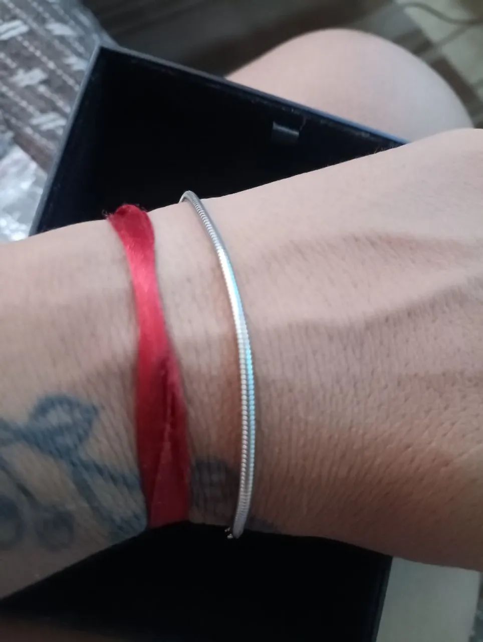 Pulseira prata 925, rabo de rato  - Foto 3