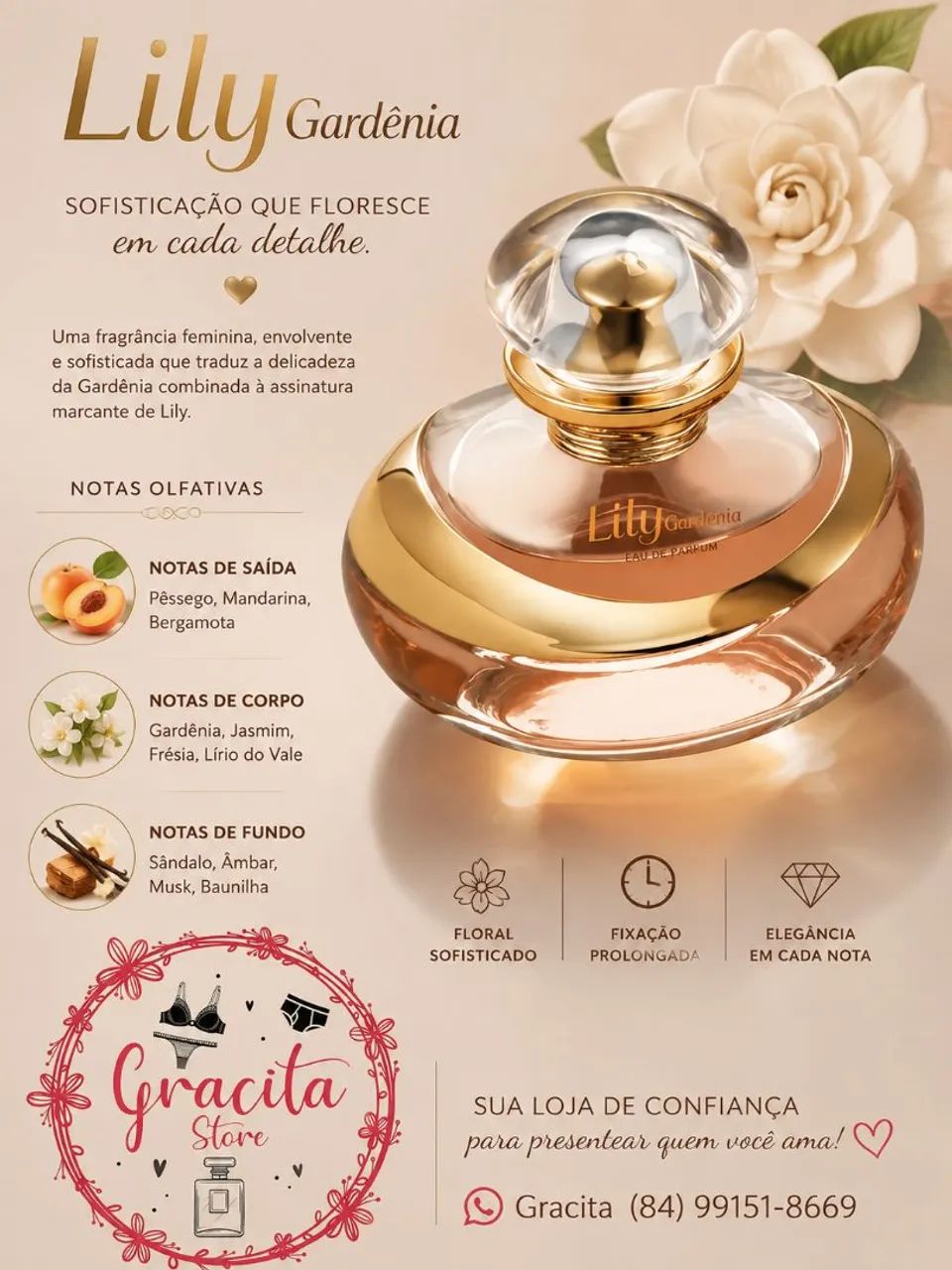 Lily Gardênia 75ml - Foto 2