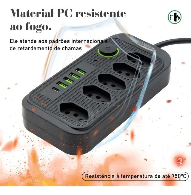 Extensão COIBEU Tomadas 2m 4 Usb Bivolt - Foto 4