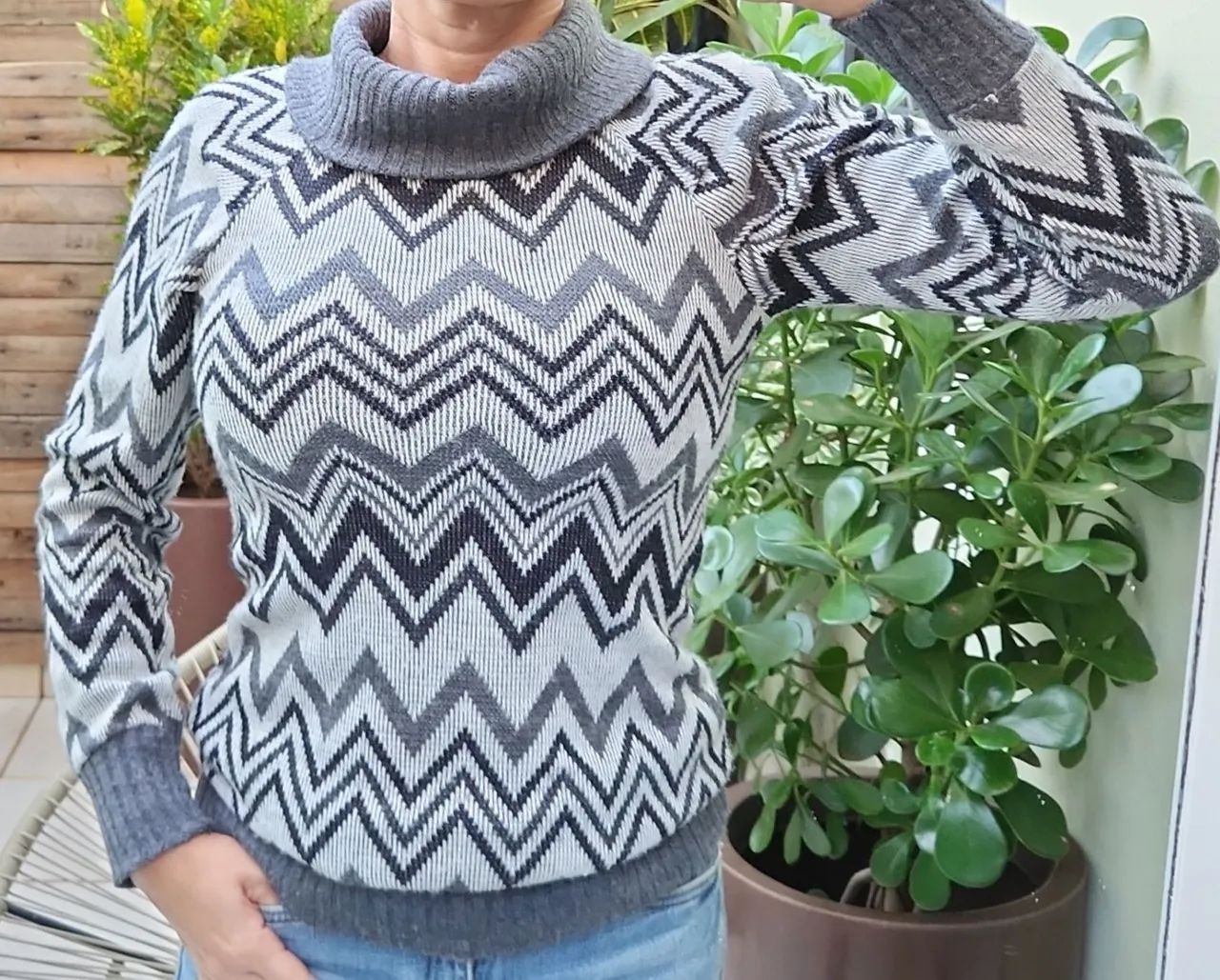 Sueter gola cinza - Foto 3