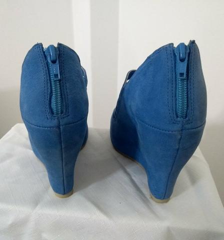 Sapato Azul 37 MeiaPata Embutida Ramarim - Foto 4