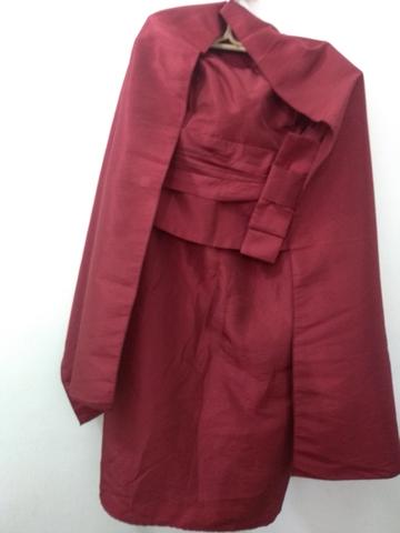 Vestido acetinado Marsala de festa Curto Tam 40 - Foto 6