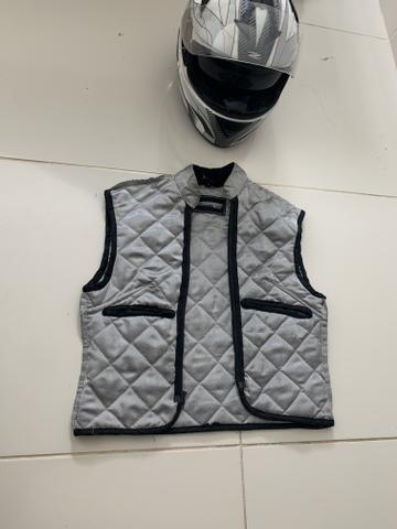 Jaqueta moto Riffel feminina + capacete Zeus com viseira de brinde