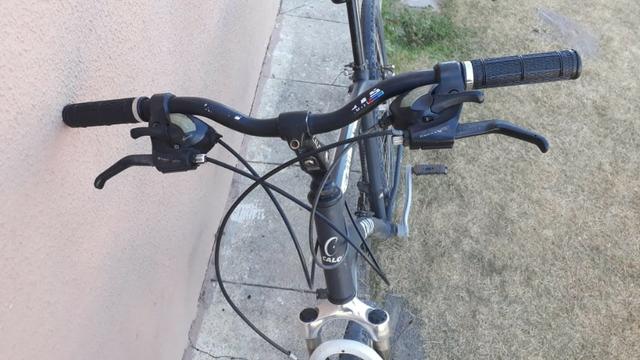 BIke aro 29, caloi 700, 21 marchas alumínio e com acessórios Shimano. Venha conferir! - Foto 4
