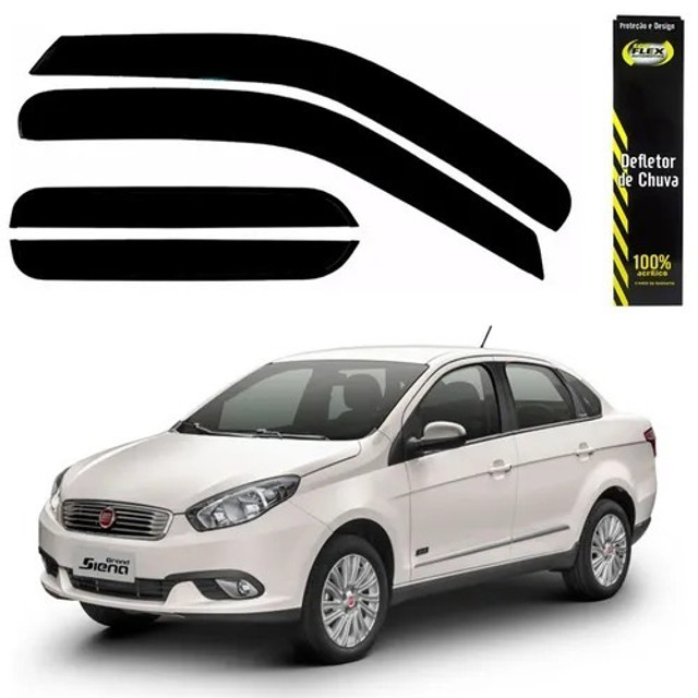 Jogo Calha Defletor De Chuva Fiat Grand Siena 2012/