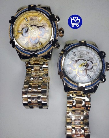 Relógio Masculino Dourado Invicta - Foto 2