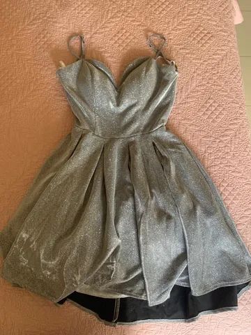 Vestido Brilhante Prata Metálico - Foto 3