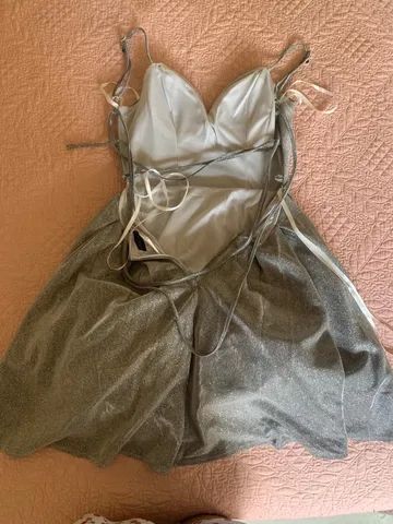 Vestido Brilhante Prata Metálico - Foto 4