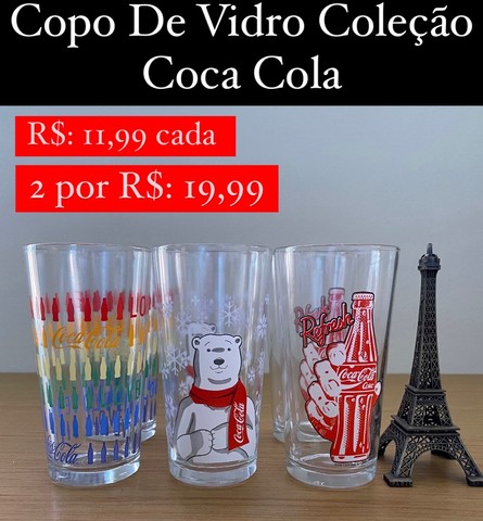 Copo Coca Cola colecionáveis 