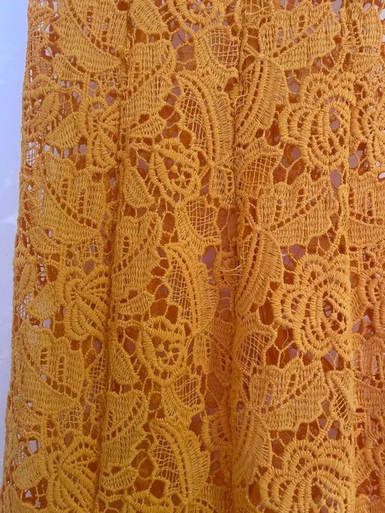 Saia de renda longa amarela - Foto 3