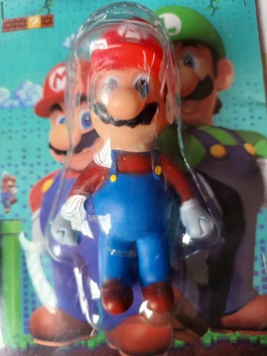 Figure Boneco Super Mario Bros Mario 14CM Importado Game Jogo - Foto 2