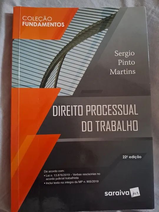 Vendo livro de Direito Processual do Trabalho - 22ª Edição do renomado autor Sérgio Pinto 