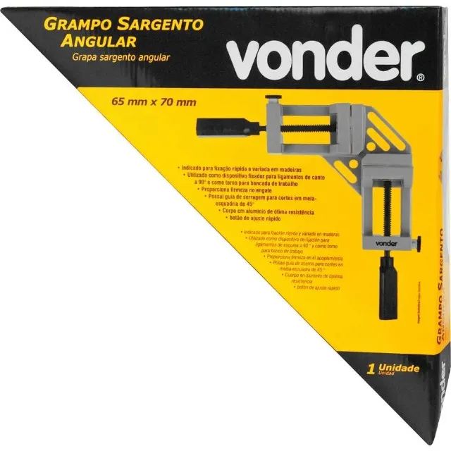 Grampo Sargento Angular 65x70mm Vonder  - Foto 5