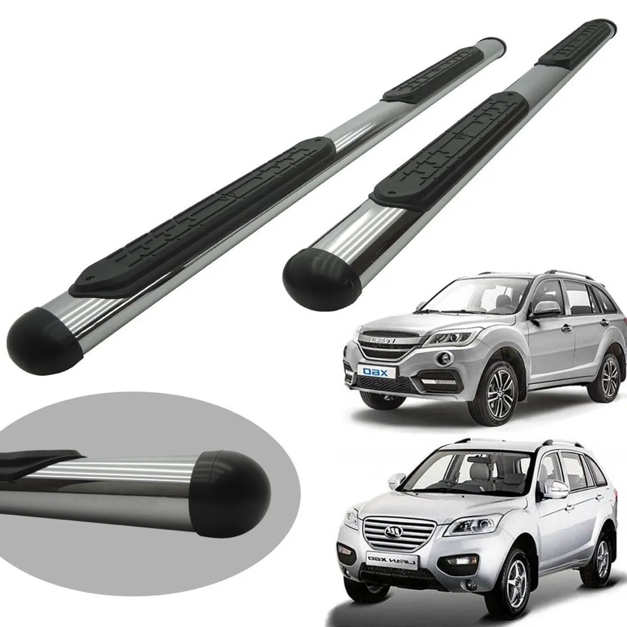 Estribo CCF oval cromado Lifan X60 2013 a 2019