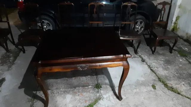 Belíssima e antiga mesa Chipandelle expansível com 6 cadeiras Chipandelle - Foto 3