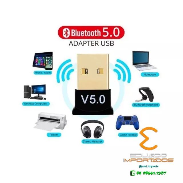Adaptador E Receptor USB Bluetooth 5.0 - Foto 2