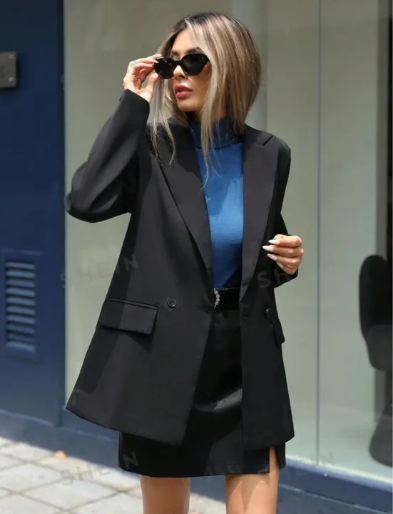 Blazer Preto Feminino - Tamanho P