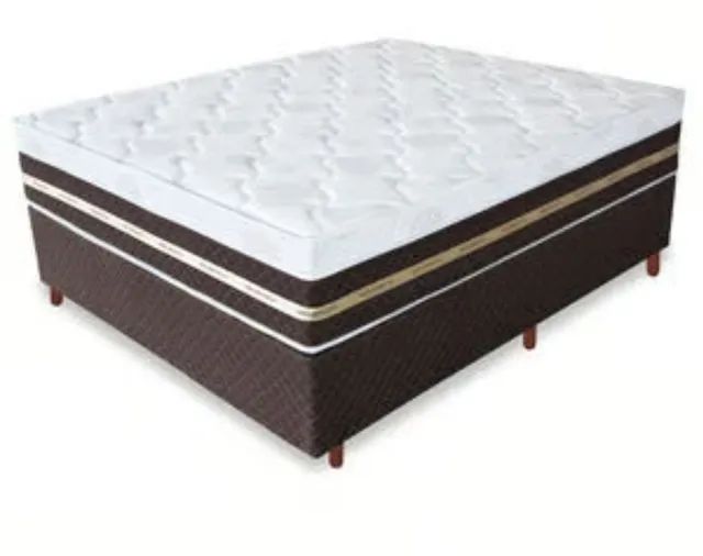 Conjunto de cama box base e colchão 