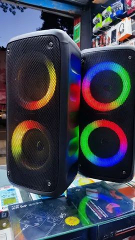 Caixa de Som Amplificada Bluetooth USB FM Aux microfone  - Foto 2
