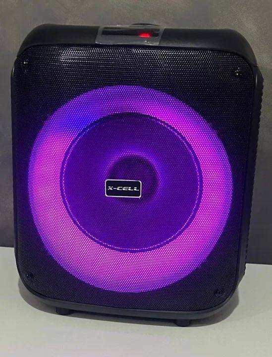 Caixa bluetooth Partybox com 2 microfones sem fio - Foto 3